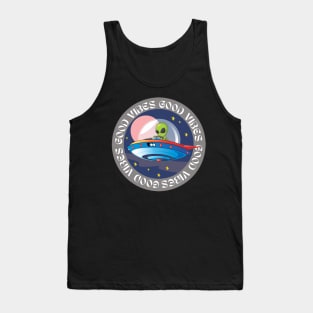 Good vibes alien mode vintage dark design Tank Top